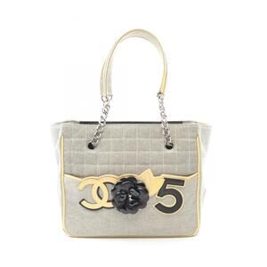 CHANEL Black Leather Tote Bag